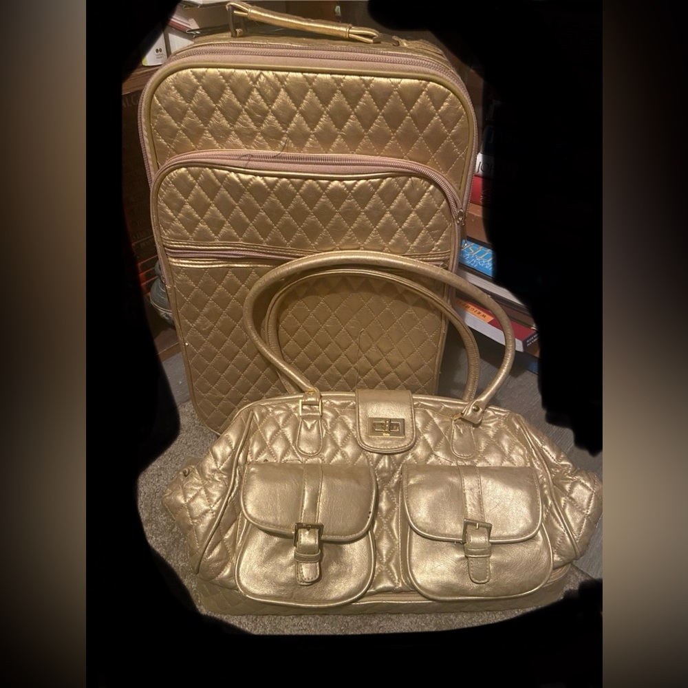 Purse and suitcase set